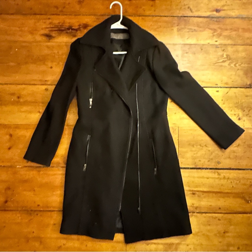 ZARA basics wool blend zipper coat